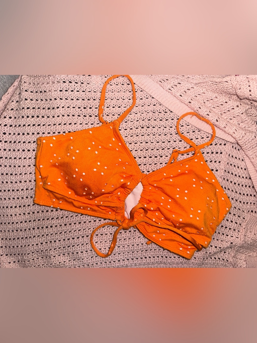 Shein orange bikini top